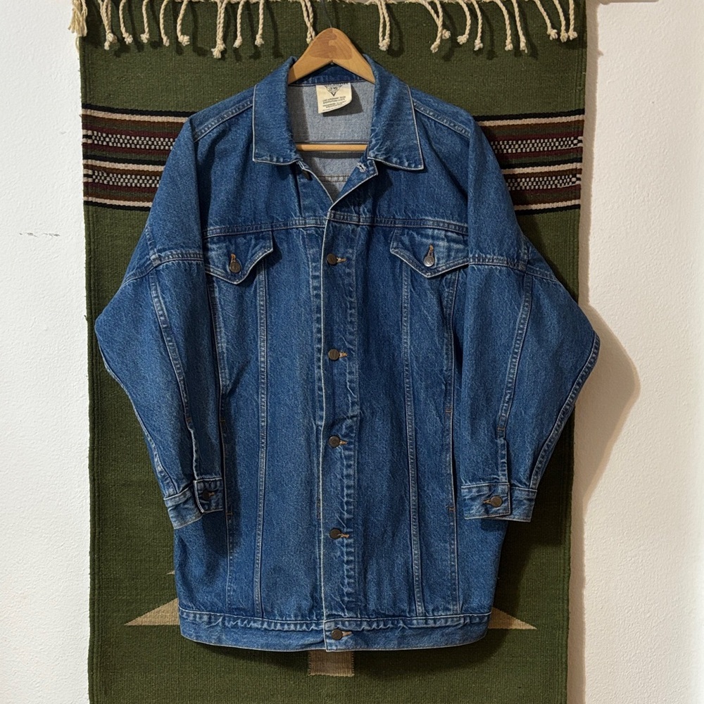 American Vintage large denim coat Jean jacket made in the USA Limited Express - Picture 4 of 16